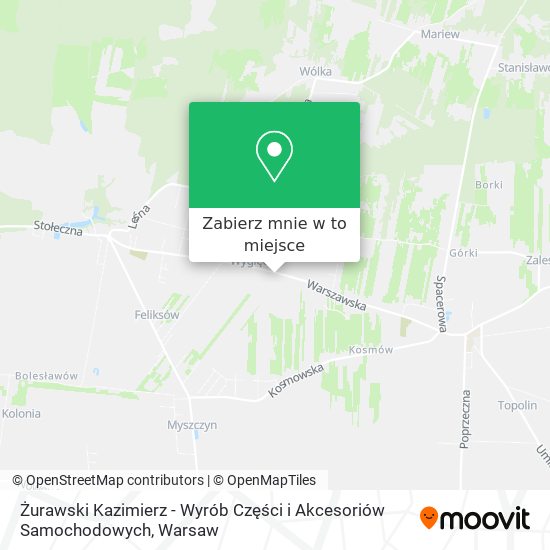 Mapa Żurawski Kazimierz - Wyrób Części i Akcesoriów Samochodowych