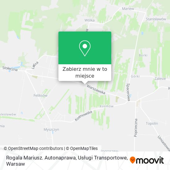 Mapa Rogala Mariusz. Autonaprawa, Usługi Transportowe