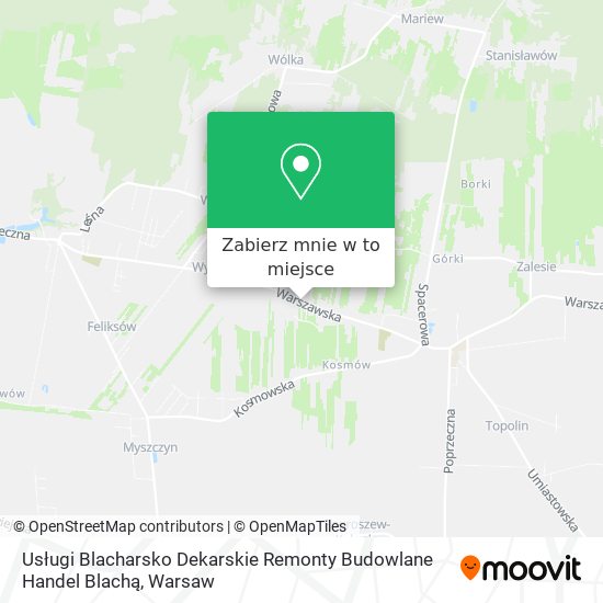 Mapa Usługi Blacharsko Dekarskie Remonty Budowlane Handel Blachą