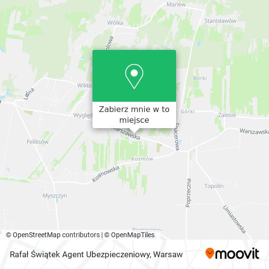 Mapa Rafał Świątek Agent Ubezpieczeniowy