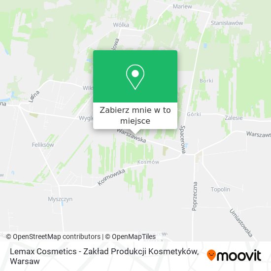 Mapa Lemax Cosmetics - Zakład Produkcji Kosmetyków