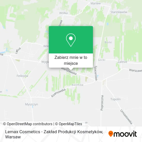 Mapa Lemax Cosmetics - Zakład Produkcji Kosmetyków