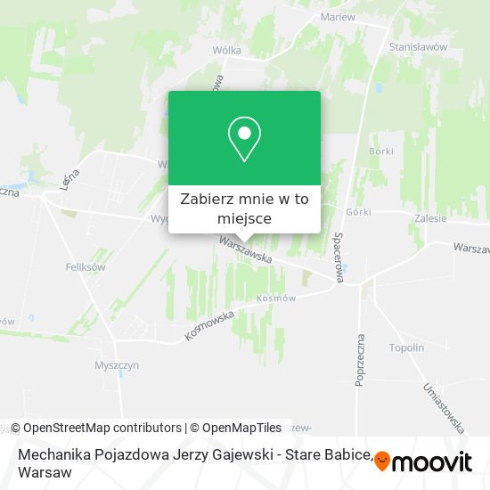 Mapa Mechanika Pojazdowa Jerzy Gajewski - Stare Babice