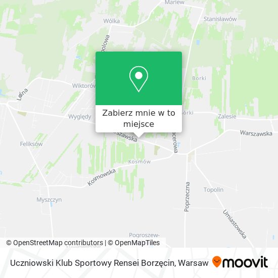 Mapa Uczniowski Klub Sportowy Rensei Borzęcin