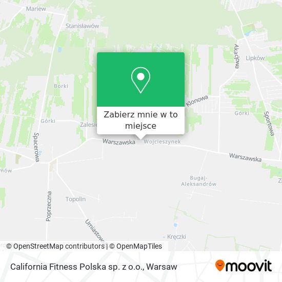 Mapa California Fitness Polska sp. z o.o.