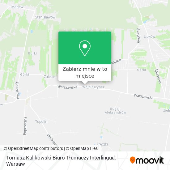 Mapa Tomasz Kulikowski Biuro Tłumaczy Interlingua'