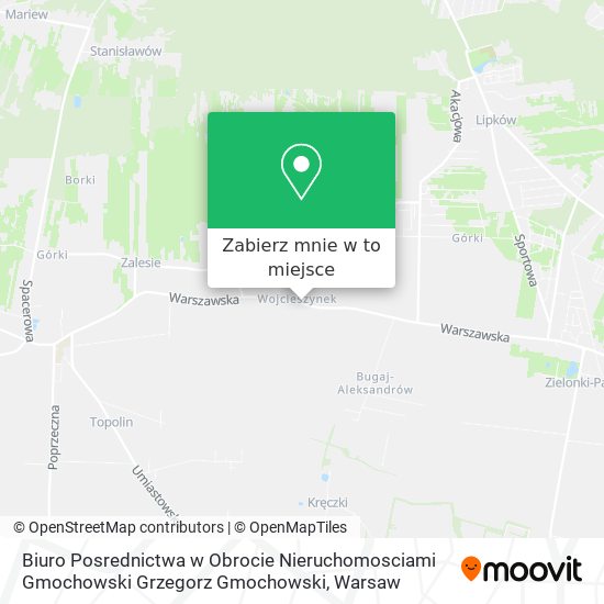 Mapa Biuro Posrednictwa w Obrocie Nieruchomosciami Gmochowski Grzegorz Gmochowski