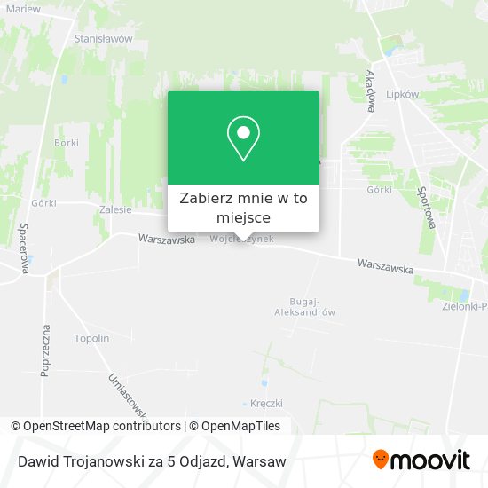 Mapa Dawid Trojanowski za 5 Odjazd