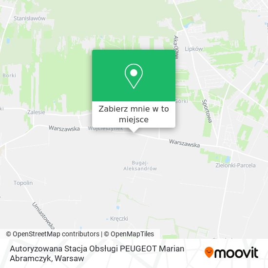 Mapa Autoryzowana Stacja Obsługi PEUGEOT Marian Abramczyk