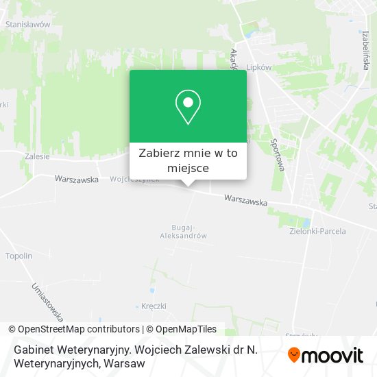 Mapa Gabinet Weterynaryjny. Wojciech Zalewski dr N. Weterynaryjnych