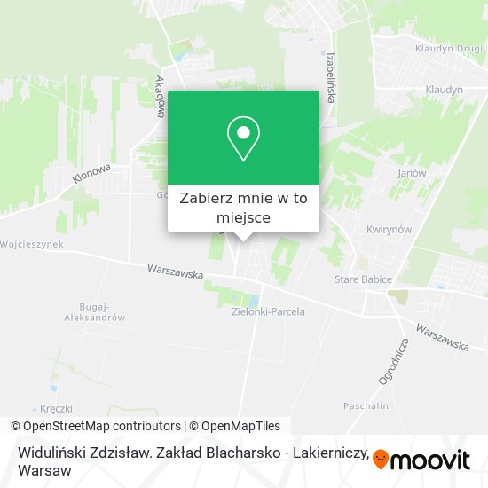 Mapa Widuliński Zdzisław. Zakład Blacharsko - Lakierniczy