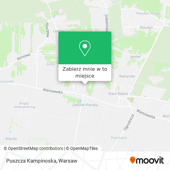 Mapa Puszcza Kampinoska