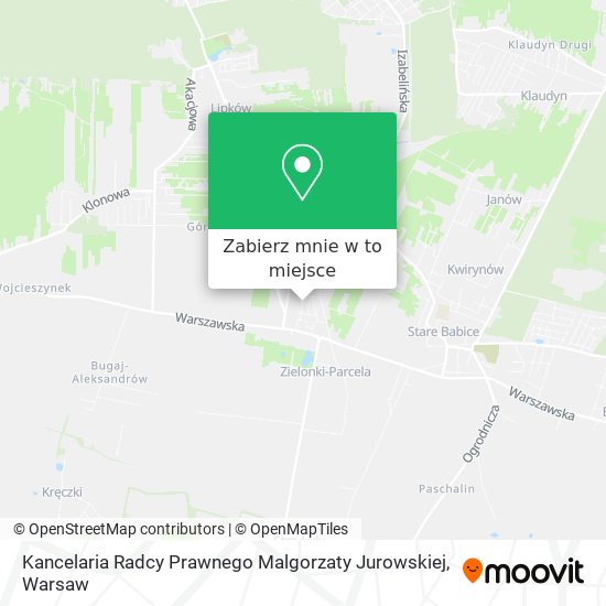 Mapa Kancelaria Radcy Prawnego Malgorzaty Jurowskiej