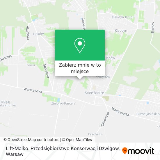 Mapa Lift-Malko. Przedsiębiorstwo Konserwacji Dźwigów