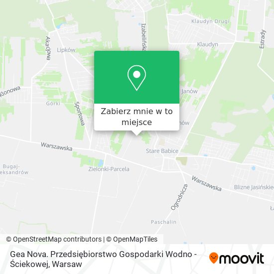 Mapa Gea Nova. Przedsiębiorstwo Gospodarki Wodno - Ściekowej