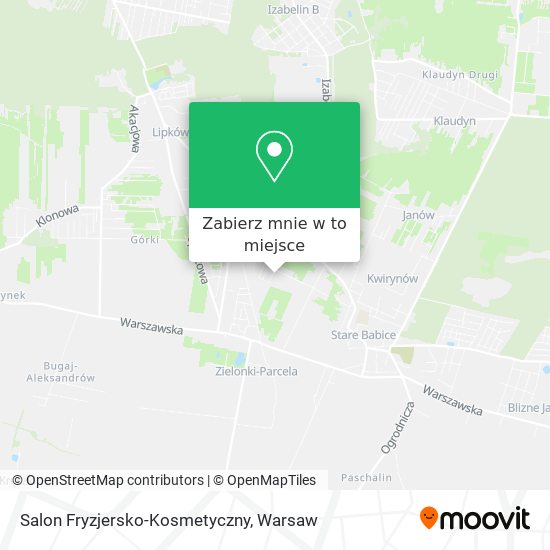 Mapa Salon Fryzjersko-Kosmetyczny