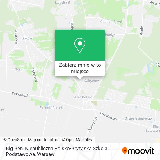 Mapa Big Ben. Niepubliczna Polsko-Brytyjska Szkola Podstawowa