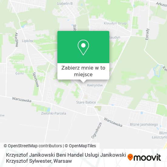 Mapa Krzysztof Janikowski Beni Handel Uslugi Janikowski Krzysztof Sylwester