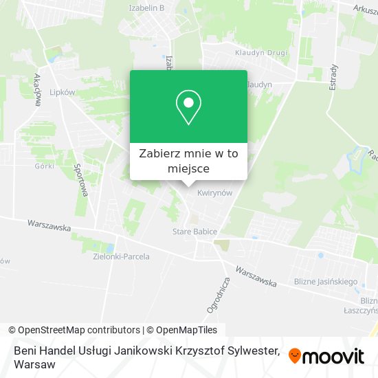 Mapa Beni Handel Usługi Janikowski Krzysztof Sylwester