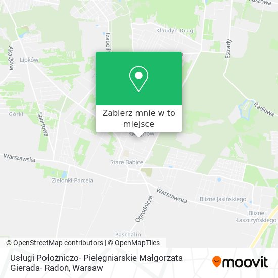 Mapa Usługi Położniczo- Pielęgniarskie Małgorzata Gierada- Radoń