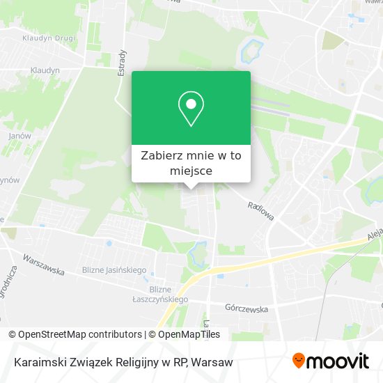 Mapa Karaimski Związek Religijny w RP