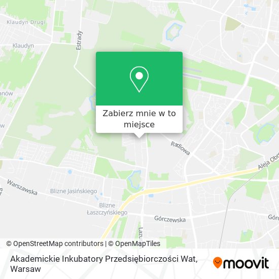 Mapa Akademickie Inkubatory Przedsiębiorczości Wat