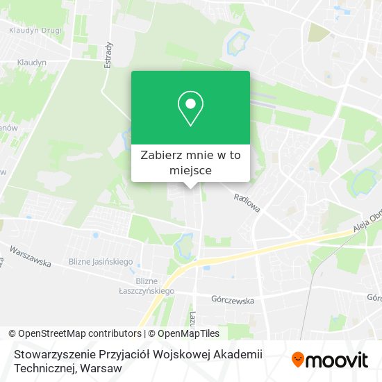 Mapa Stowarzyszenie Przyjaciół Wojskowej Akademii Technicznej