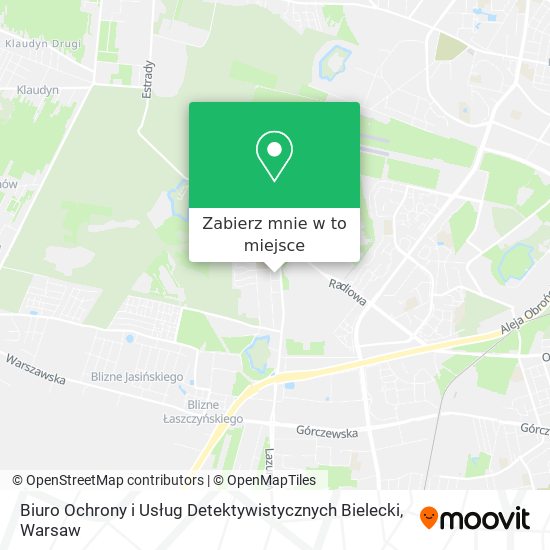 Mapa Biuro Ochrony i Usług Detektywistycznych Bielecki