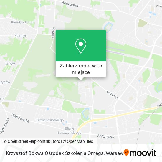 Mapa Krzysztof Bokwa Ośrodek Szkolenia Omega