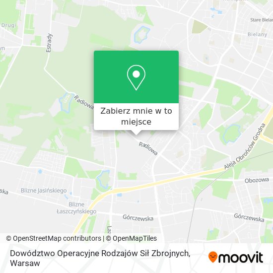 Mapa Dowództwo Operacyjne Rodzajów Sił Zbrojnych