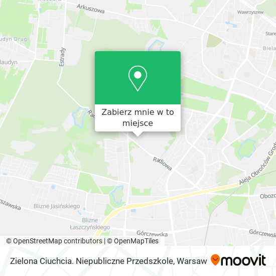 Mapa Zielona Ciuchcia. Niepubliczne Przedszkole