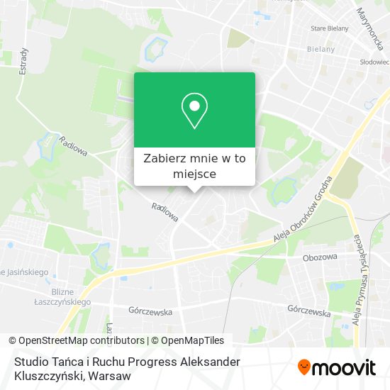 Mapa Studio Tańca i Ruchu Progress Aleksander Kluszczyński