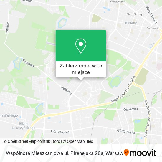 Mapa Wspólnota Mieszkaniowa ul. Pirenejska 20a