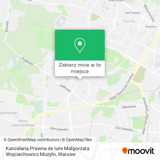 Mapa Kancelaria Prawna de Iure Małgorzata Wojciechowicz Mużyło