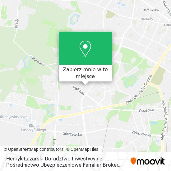 Mapa Henryk Łazarski Doradztwo Inwestycyjne Pośrednictwo Ubezpieczeniowe Familiar Broker