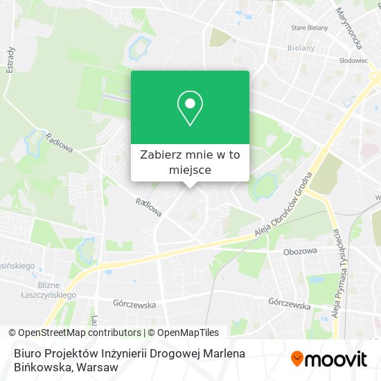 Mapa Biuro Projektów Inżynierii Drogowej Marlena Bińkowska