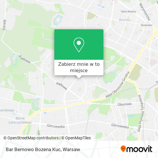 Mapa Bar Bemowo Bozena Kuc