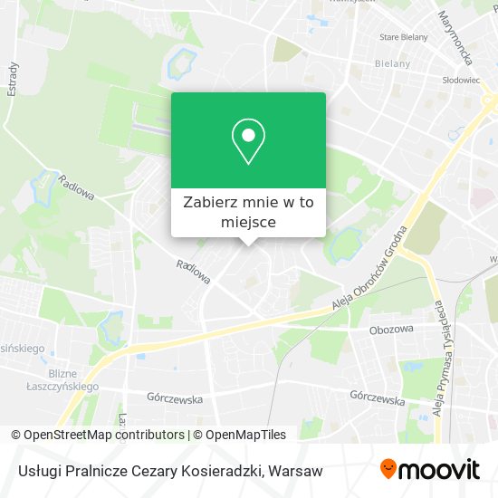 Mapa Usługi Pralnicze Cezary Kosieradzki