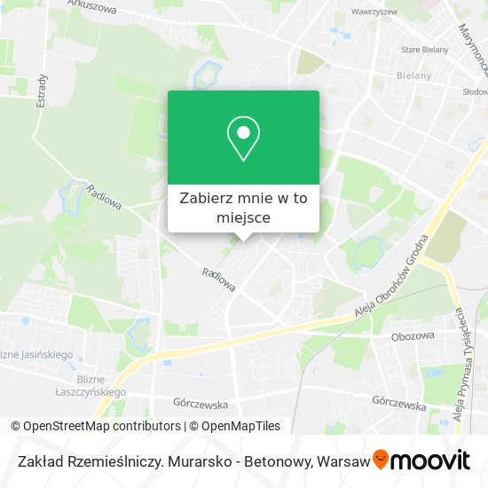 Mapa Zakład Rzemieślniczy. Murarsko - Betonowy