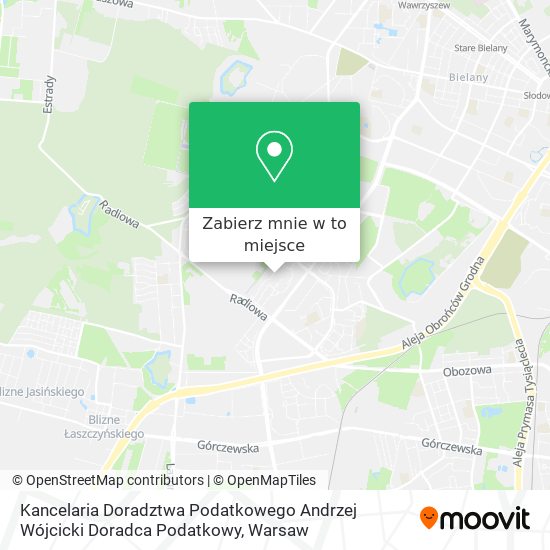 Mapa Kancelaria Doradztwa Podatkowego Andrzej Wójcicki Doradca Podatkowy