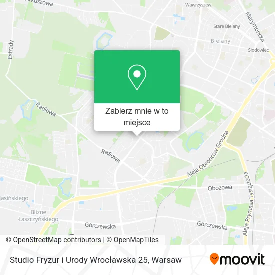 Mapa Studio Fryzur i Urody Wrocławska 25
