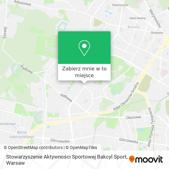 Mapa Stowarzyszenie Aktywności Sportowej Bakcyl Sport