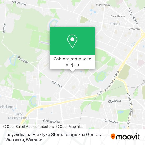 Mapa Indywidualna Praktyka Stomatologiczna Gontarz Weronika