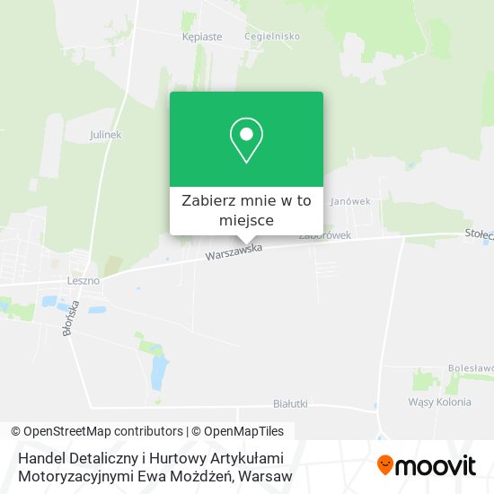 Mapa Handel Detaliczny i Hurtowy Artykułami Motoryzacyjnymi Ewa Możdżeń