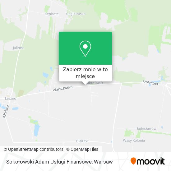 Mapa Sokołowski Adam Usługi Finansowe