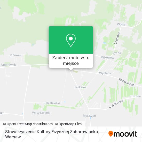 Mapa Stowarzyszenie Kultury Fizycznej Zaborowianka