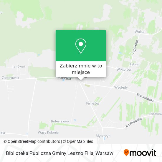 Mapa Biblioteka Publiczna Gminy Leszno Filia