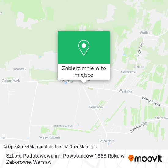 Mapa Szkoła Podstawowa im. Powstańców 1863 Roku w Zaborowie