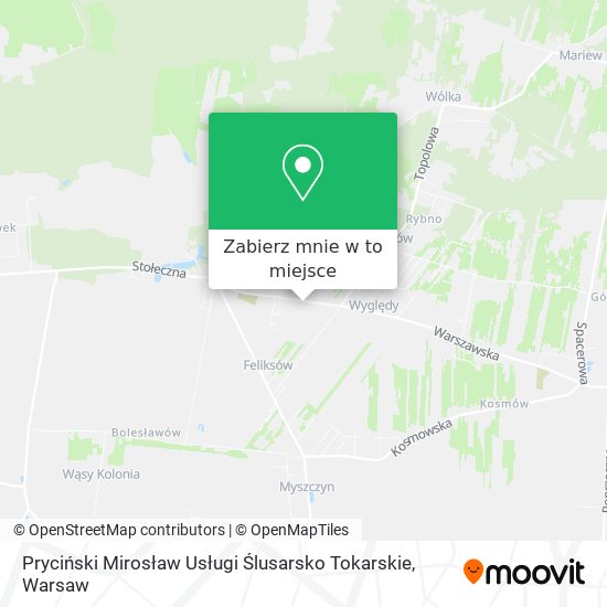 Mapa Pryciński Mirosław Usługi Ślusarsko Tokarskie