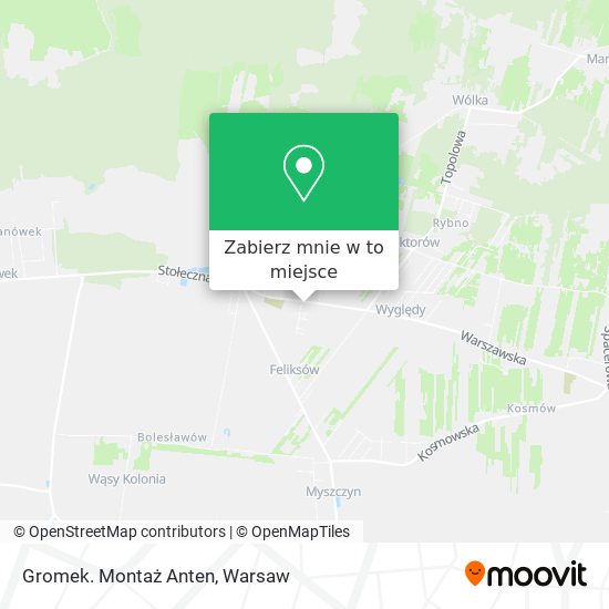 Mapa Gromek. Montaż Anten